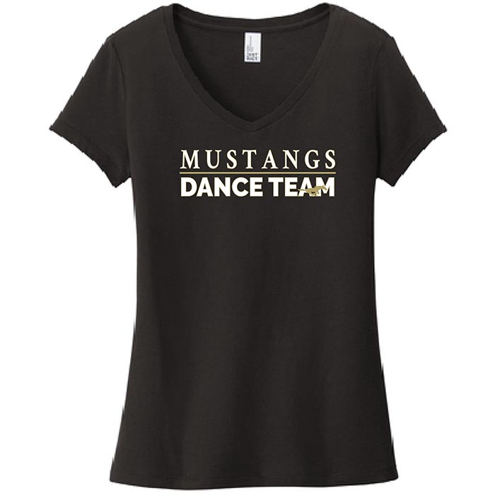 Womens V-Neck  Mustangs Dance Team T-Shirt